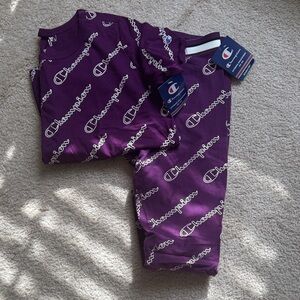 Champion Purple Logo-Print Set
